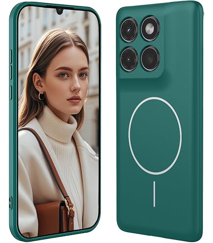 JIAFEI Cover Motorola Edge 50 Pro Traslucida Con Anello Magnetico Girevole 360° Blu - 2