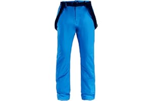 DAWWOTI Pantalon De Ski Hommes avec Bretelles, Coupe-Vent Pantalons De Neige De Ski De Coton Farce Tenue De Ski Épais Imperméables À l'eau pour Les Hommes De Camping Pantalon De Golf Voyage