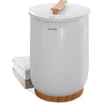 Seau Chauffe-Serviettes 20L RELAX4LIFE - Température Réglable, Minuterie, Parfum - Blanc