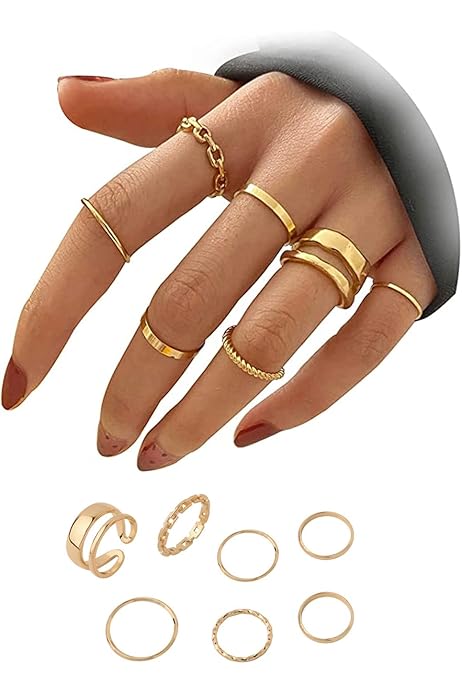 Enseble De Bagues De Phalange Epilables Vintage Bohèe Pour Fees Et