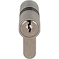 Amig - Security Cylinder | Door Lock | Double Clutch Cylinder | Long Cam | Includes 3 Keys | Matte Silver | Measurements: 54 (27-27 mm)