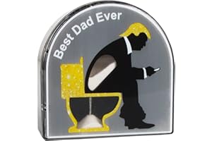 Temporizador XiXiRan Arena 5min con Impresiones Divertidas, Reloj Inodoro Decorativo para el Juegos, Regalos Divertidos, WC Decoración Creativos, Negro y Oro