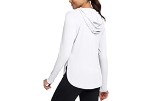 HEINAROMAN Felpa da Donna con Cappuccio UPF 50+ Protezione Solare UV Protezione Solare con Cappuccio a Maniche Lunghe Donna Sport Manica Lunga per Escursionismo attività all'aperto, Corsa, Pesca