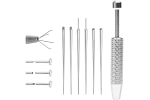 LOLANIUT 7 stycken piercingklämmor i 316L rostfritt stål, professionella piercingverktyg och tillbehör för öron, näsa, läpp
