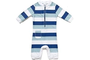 BONVERANO Bañador Recién Nacido Manga Corta Protección UV 50+ con Gorro