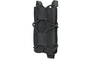 Gunyoo Astuccio per caricatore 9 mm Porta caricatori universale tattico Softshell regolabile con clip Molle per un facile posizionamento e rimozione