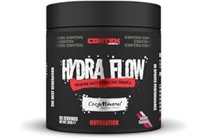 CONTEH Hydra Flow Electrolyte Powder with CocoMineral® | Premium Daily Hydration Supplement | Replenish Electrolytes & Vitamins | Coconut Water Extract | 30 Servings | Post-Workout & Daily Use (Cherry)