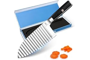 Dragon Creek Edelstahl Wellenmesser für Pommes,Obst, Wellenschneider,Riffelmesser für Gemüse, scharfes Kartoffelschneider, Wellenmesser für Perfekte Crinkle-Cuts