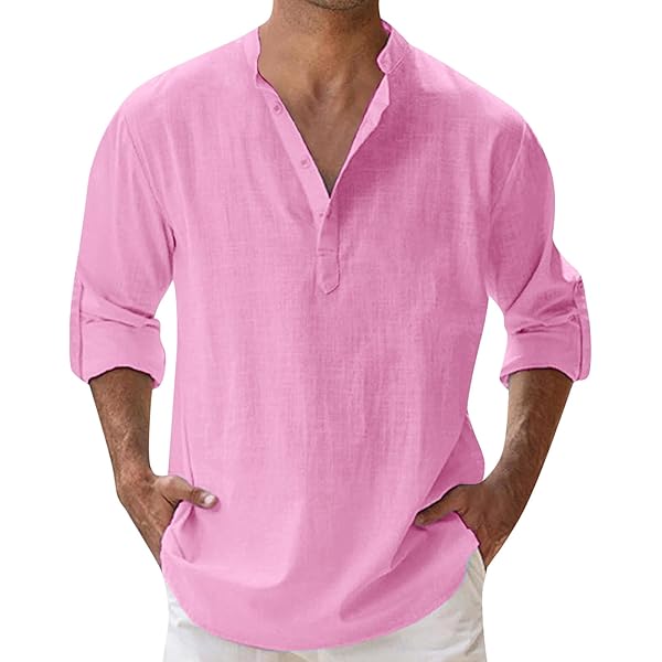 Camicia Uomo In Lino E Cotone Manica Lunga - Regular Fit, Estiva, Leggera E Traspirante - Foto 4