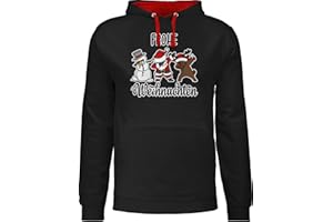 Shirtracer - Pullover Herren Frauen Hoodie Kontrast zweifarbig - Geschenke Christmas Bekleidung - Frohe Weihnachten Dabbing