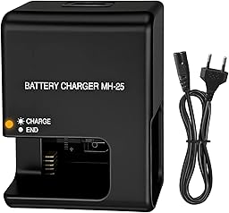 Cargador MH-25 Compatible con Batería EN-EL15 EN-EL15a EN-EL15b EN-EL15c Nikon D500 D750 D780 D850 D7000 D7200 D7500 Z5 Z6 Z7 Z8 – Carga Rápida 8,4V 1,2A Adaptador Corriente