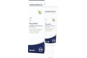 ‎DERMASENCE DERMASENCE RosaMin Getönte Tagespflege mit LSF 50, 30 ml – Grüne Creme gegen Rötungen im Gesicht, UV-Schutz, pigmentanpassend, parfümfrei, Couperose Pflege, empfindliche Haut, vegan, leicht getönt