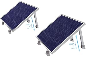 SZ-KARIDGE 2set Solarpanel Halterung, 15-30° instellbare Solarmodule Neigungshalterung,Halterung für Solarmodule,Solarmodul Halterung für Wohnmobil Boote netzunabhängige Dachsysteme (Aluminium)