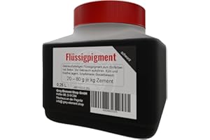 Grey Element Shop Flüssigpigment Farbe Schwarz 250ml – Hochkonzentrierte Pigmentdispersion für Beton, Harz, Gips, Wandfarbe & mehr – Universelle Farbpaste für Innen & Außen
