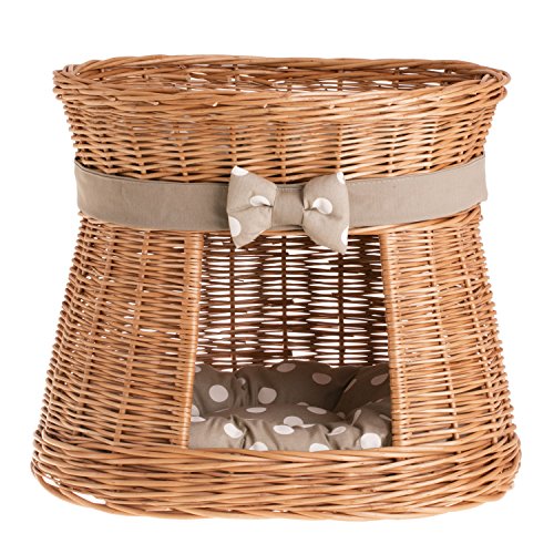 E Wicker24 Wicker Indoor Igloo Cat Bed Cave Double Cat