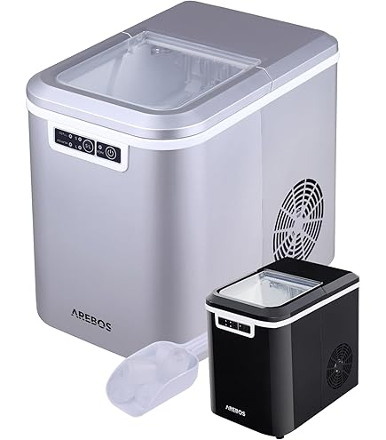 IJsblokjesmachine stil, kleine ijsblokjesmachine, 12 kg in 24 uur 3 maten ijsblokjes 9 ijsblokjes klaar in 8 13 minuten 2L