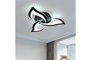 Dorlink Plafoniera LED Soffitto Moderna, Lampadario Camera Da Letto, Lampada Led Soffitto, 36W 3240LM, Lampadario Soggiorno Fiore, 6500K Bianco Freddo Lampadario LED, Lampadario Cucina, Ø58CM