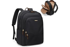 GOLF SUPAGS Grande Mochila Ordenador Portatil de 15.6 Pulgadas, Mochila Multifuncional de Viaje con Compartimento para Portátil, Mochila Escolares Trabajo para Mujer (Negro)
