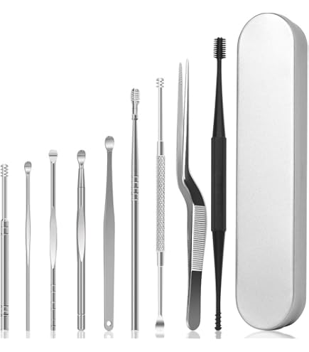 Kit Curette Orecchie Veterinarie Atlantic - Set Strumenti Chirurgici In Acciaio Grado Tedesco