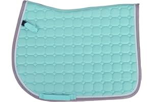 QHP Schabracke Florence extravagante Quadratsteppung 2 Zierkordeln (Shetty VS, Ice Green)