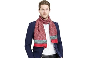 Leisofter Sciarpe Uomo Sciarpa di Seta di Lusso per Uomo, Scialle Avvolgente per Abbigliamento da Lavoro Regalo per Uomo, Fazzoletto da Collo Lungo per Inverno, Primavera, Autunno