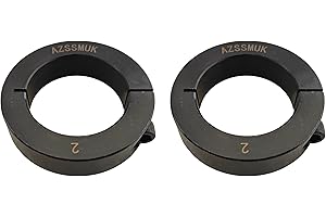 AZSSMUK Single Split Clamp-On Shaft Collars of Metal Material 2 inch Bore Set Screw
