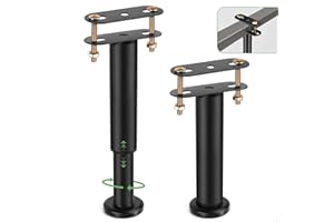 HUALIANG Regulowane nogi meblowe, nogi łóżka metalowe, wysuwane nóżki meblowe do mebli, sofy, łóżka, stołu, biurka, szafki kuchennej, 2 sztuki 25-42cm