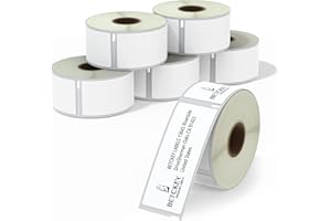 BETCKEY - 6 Rotoli 99012 Etichette Autoadesive Compatibile con DYMO S0722400, 36mm x 89mm, 1560 Etichette per Indirizzi Grandi Utilizzo per DYMO LabelWriter 450 & 4XL