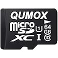 QUMOX 64GB Scheda Memoria Micro SD Memory Card Class 10 UHS-I da 64 GB ad Alta velocità velocità di Scrittura 40 MB/s velocit