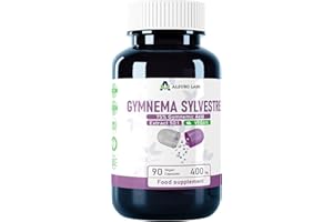 Alzuro Labs Gymnema Sylvestre 20,000mg | Estratto 50:1 (400mg) (75% Acido Gymnemico) | 90 Capsule Vegane | Alta Forza per Livelli Sani di Zucchero nel Sangue | Certificato GMP