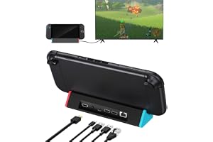 TV Dock Station for Nintendo Switch 2-4K@120Hz, Gigabit Ethernet, Portable Charger Dock Replacement with HDMI Adapter/Type C Port/USB Port for Nintendo Switch 2 2025