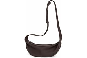 DONNAIN Genuine Leather Crossbody Bags for Women Sling Bag Crescent Half Moon Shoulder Bag Adjustable Strap