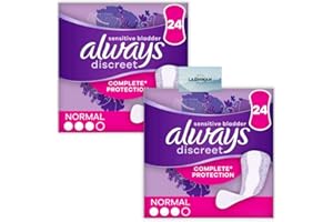 NICETER Alway Stay Confident All Day: Discreet Incontinence Panty Liners for Women Bundle of 2 - Normal, Thin & Discreet, Odour Neutraliser - Saving Pack (24 x 2 = 48 Liners Total)