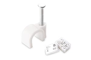 Cable Matters Paquete de 200 Grapas sujetacables de Pared (Clips de Cable Redondos con Clavos, Organizador de Cables) - 7 mm