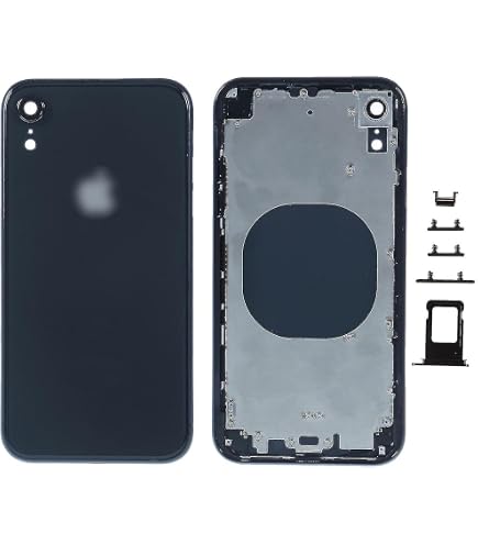 Coque Arrière IPhone XR Bleu Vitre - Châssis Avec Lentille, Occasion, Vendu Tel Quel, Compatible Apple