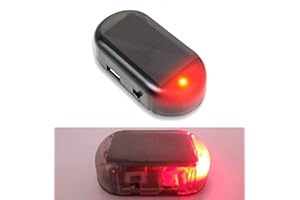 TOULIFLY Alarme de Voiture Lumière,L'alarme Solaire de Voiture,Neuf Alarme Voiture Lumière Del,simulé des lumières d'alarme,Solaire Securité Warning Faux Système Lampe Anti-vol Flash Clignotante(Rouge)