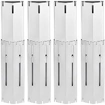 4x Brennerabdeckungen Aus Edelstahl – Verstellbare Heizplatten/Flammendiffusoren Für Gasgrill