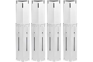 GriHero Universal Brennerabdeckung Gasgrill verstellbar 30-53,3 cm Flammenverteiler für Charbroil, Enders, Landmann, Outback, Taino und die Meisten Gasgrills, Edelstahl Heizplatte Ersatzteile