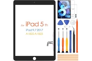 ARSSLY Screen Replacement for iPad 5 5th Gen 2017 9.7 Digitizer Touchscreen for iPad 5th Generation A1822 A1823,Touch Screen for iPad 2017 with Tools(Without Home Button, Not LCD Display)