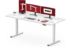 ‎SANODESK SANODESK EC4 Höhenverstellbarer Schreibtisch (180x80cm) mit 2 Motoren Elektrisch Schreibtisch Plus 3-Fach-Teleskop, mit Memory-Steuerung - Stehtisch