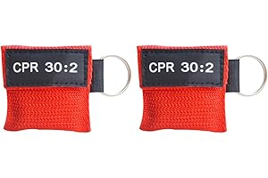 JTKENS 2pcs Ambulance Face Shield Key Ring CPR Mask Keychain Ring Emergency Kit Rescue Face Shields with One-way Valve Breathing Barrier for First Aid