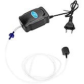 QWORK&reg; Aquarium Air Pump 3W, Aquarium Oxygen Pump 2L/min, Including 120cm Silicone Hose, Air Stone and Check Valve