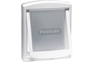 PetSafe Original 2 Way Pet Door - Manual Lock, Durable Frame, Multiple Colours - Medium, White