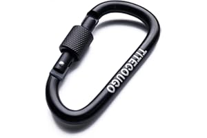 TITECOUGO Locking Carabiner Clip Aluminum Alloy D-Ring Key Chain Hook