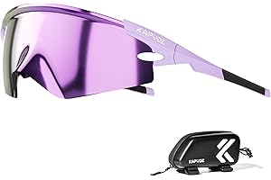 KAPVOE K410 Occhiali da Ciclismo Fotocromatici & Alta Definizione Unisex, Montatura TR90, Lenti UV400, Astine Regolabili, Include Borsa per Bicicletta, Occhiali Sportivi per MTB e Attività Outdoor
