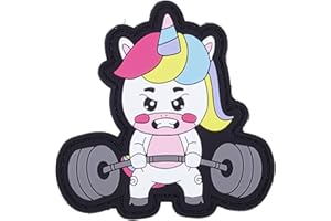 ELITEX TRAINING Unicorn Lifting Heavy Rubber Patch with Velcro - Patch for Cross Training and Gym Backpacks and Vests