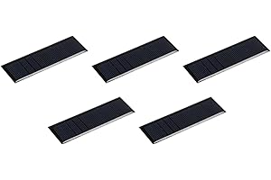 sourcing map 5 Stück Mini Solarpanel, 5.5V 0.385W 70mA Mikro Zellen Sonnenkollektor für DIY Stromprojekt, 90x30mm