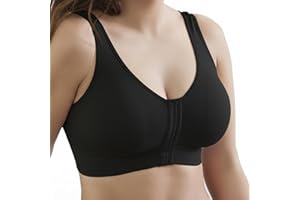 Selene, Reggiseno Donna in Tessuto Anallergico, Senza Ferretto, con Coppe Estraibili e Comoda Chiusura Davanti, Collezione Luisa