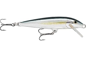 Rapala - Cebo de pesca de superficie para pesca de bass, 4 3/8", madera, punta de aguja, azul y negro