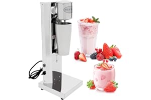 BIGGITTIG Machine Milkshake Machine à Milk-Shake Commerciale 180W électrique Milkshake Maker Machine De Fabrication De Milkshake à Tête Unique 18000rpm,Pour Thé Au Lait, Shakes, Café